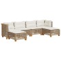Juego de sofás jardín con cojines 6 pzas ratán sintético beige de , Conjuntos de jardín - Ref: Foro24-3261952, Precio: 489,28...