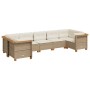 Set sofás de jardín 7 piezas y cojines ratán sintético beige de , Conjuntos de jardín - Ref: Foro24-3261973, Precio: 541,33 €...