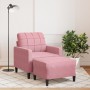 Sillón con taburete terciopelo rosa 60 cm de , Sofás - Ref: Foro24-3278260, Precio: 212,89 €, Descuento: %