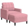 Sillón con taburete terciopelo rosa 60 cm de , Sofás - Ref: Foro24-3278260, Precio: 212,89 €, Descuento: %