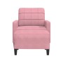 Sillón con taburete terciopelo rosa 60 cm de , Sofás - Ref: Foro24-3278260, Precio: 212,89 €, Descuento: %