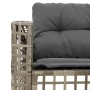 Sofá de jardín forma de L cojines y reposapiés ratán PE gris de , Sofás de exterior - Ref: Foro24-365895, Precio: 352,17 €, D...