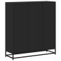 Estantería de madera ingeniería y metal negro 97,5x33x107,5 cm de , Librerías y estanterías - Ref: Foro24-3300860, Precio: 11...