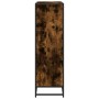 Estantería madera y metal roble ahumado 97,5x33x107,5 cm de , Librerías y estanterías - Ref: Foro24-3300862, Precio: 108,62 €...