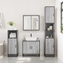 Armario de baño madera y metal gris Sonoma 35x37,5x188,5 cm de , Muebles de baño - Ref: Foro24-3300883, Precio: 149,29 €, Des...