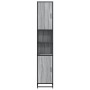 Armario de baño madera y metal gris Sonoma 35x37,5x188,5 cm de , Muebles de baño - Ref: Foro24-3300883, Precio: 149,29 €, Des...
