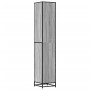 Armario de baño madera y metal gris Sonoma 35x37,5x188,5 cm de , Muebles de baño - Ref: Foro24-3300883, Precio: 149,29 €, Des...