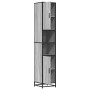 Armario de baño madera y metal gris Sonoma 35x37,5x188,5 cm de , Muebles de baño - Ref: Foro24-3300883, Precio: 149,29 €, Des...