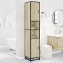 Armario de baño madera y metal roble Sonoma 35x37,5x188,5 cm de , Muebles de baño - Ref: Foro24-3300881, Precio: 142,21 €, De...