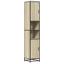Armario de baño madera y metal roble Sonoma 35x37,5x188,5 cm de , Muebles de baño - Ref: Foro24-3300881, Precio: 142,21 €, De...