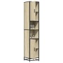 Armario de baño madera y metal roble Sonoma 35x37,5x188,5 cm de , Muebles de baño - Ref: Foro24-3300881, Precio: 142,21 €, De...