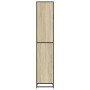 Armario de baño madera y metal roble Sonoma 35x37,5x188,5 cm de , Muebles de baño - Ref: Foro24-3300881, Precio: 142,21 €, De...