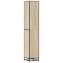 Armario de baño madera y metal roble Sonoma 35x37,5x188,5 cm de , Muebles de baño - Ref: Foro24-3300881, Precio: 142,21 €, De...