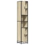 Armario de baño madera y metal roble Sonoma 35x37,5x188,5 cm de , Muebles de baño - Ref: Foro24-3300881, Precio: 142,21 €, De...