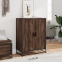 Zapatero de madera y metal marrón roble 75x38x97,5 cm de , Zapateros y organizadores de calzado - Ref: Foro24-3300869, Precio...