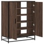 Zapatero de madera y metal marrón roble 75x38x97,5 cm de , Zapateros y organizadores de calzado - Ref: Foro24-3300869, Precio...