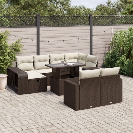 Set de sofás de jardín 11 pzas cojines ratán sintético marrón de , Conjuntos de jardín - Ref: Foro24-3276509, Precio: 694,08 ...