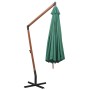 Sombrilla colgante con palo de madera verde 350 cm de , Sombrillas - Ref: Foro24-42965, Precio: 235,41 €, Descuento: %