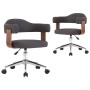 Sillas de comedor girartorias 2 uds madera curvada y tela gris de , Sillas de comedor - Ref: Foro24-3054902, Precio: 275,34 €...