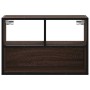 Mueble TV madera ingeniería y metal marrón roble 60x31x39,5 cm de , Muebles TV - Ref: Foro24-848918, Precio: 42,31 €, Descuen...