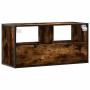 Mueble TV metal y madera contrachapada roble humo 80x31x39,5 cm de , Muebles TV - Ref: Foro24-848926, Precio: 46,42 €, Descue...
