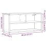 Mueble TV metal y madera contrachapada roble humo 80x31x39,5 cm de , Muebles TV - Ref: Foro24-848926, Precio: 46,42 €, Descue...