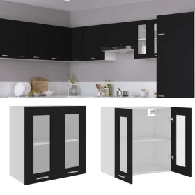 Armario colgante cocina madera contrachapada negro 60x31x60 cm de vidaXL, Armarios de cocina - Ref: Foro24-802522, Precio: 55...