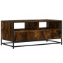 Mesa de centro madera ingeniería metal roble humo 100x50x45 cm de , Mesas de centro - Ref: Foro24-848786, Precio: 97,93 €, De...