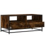Mesa de centro madera ingeniería metal roble humo 100x50x45 cm de , Mesas de centro - Ref: Foro24-848786, Precio: 97,93 €, De...
