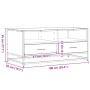 Mesa de centro madera ingeniería metal roble humo 100x50x45 cm de , Mesas de centro - Ref: Foro24-848786, Precio: 97,93 €, De...