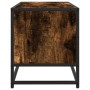 Mueble TV metal y madera ingeniería roble humo 80x34,5x40 cm de , Muebles TV - Ref: Foro24-848821, Precio: 64,87 €, Descuento: %