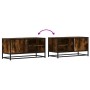 Mueble TV metal y madera ingeniería roble humo 80x34,5x40 cm de , Muebles TV - Ref: Foro24-848821, Precio: 64,87 €, Descuento: %