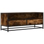 Mueble TV metal y madera ingeniería roble ahumado 100x34,5x40cm de , Muebles TV - Ref: Foro24-848816, Precio: 86,49 €, Descue...