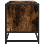 Mueble TV metal y madera ingeniería roble ahumado 100x34,5x40cm de , Muebles TV - Ref: Foro24-848816, Precio: 86,49 €, Descue...