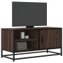 Mueble TV metal y madera ingeniería marrón roble 80x34,5x40 cm de , Muebles TV - Ref: Foro24-848823, Precio: 68,38 €, Descuen...