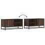 Mueble TV metal y madera ingeniería marrón roble 80x34,5x40 cm de , Muebles TV - Ref: Foro24-848823, Precio: 68,38 €, Descuen...