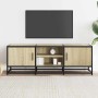 Mueble TV metal y madera ingeniería roble Sonoma 120x35x41 cm de , Muebles TV - Ref: Foro24-848840, Precio: 101,80 €, Descuen...