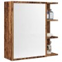 Armario espejo de baño madera envejecida 62,5x20,5x64 cm de , Tocadores de baño - Ref: Foro24-856177, Precio: 74,60 €, Descue...