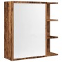 Armario espejo de baño madera envejecida 62,5x20,5x64 cm de , Tocadores de baño - Ref: Foro24-856177, Precio: 74,60 €, Descue...