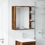 Armario espejo de baño madera envejecida 62,5x20,5x64 cm de , Tocadores de baño - Ref: Foro24-856177, Precio: 74,60 €, Descue...