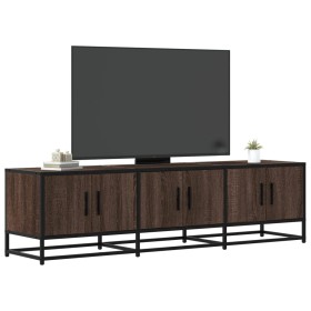 Mueble TV metal y madera ingeniería marrón roble 150x35x41 cm de , Muebles TV - Ref: Foro24-848863, Precio: 106,64 €, Descuen...