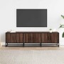 Mueble TV metal y madera ingeniería marrón roble 150x35x41 cm de , Muebles TV - Ref: Foro24-848863, Precio: 106,64 €, Descuen...