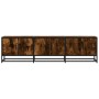 Mueble TV metal y madera ingeniería roble humo 150x35x41 cm de , Muebles TV - Ref: Foro24-848861, Precio: 97,50 €, Descuento: %