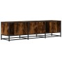 Mueble TV metal y madera ingeniería roble humo 150x35x41 cm de , Muebles TV - Ref: Foro24-848861, Precio: 97,50 €, Descuento: %