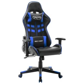 Silla de gaming de cuero sintético negro y azul de vidaXL, Sillones para videojuegos - Ref: Foro24-20502, Precio: 180,36 €, D...