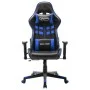 Silla de gaming de cuero sintético negro y azul de vidaXL, Sillones para videojuegos - Ref: Foro24-20502, Precio: 180,36 €, D...