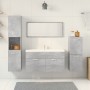 Set muebles de baño 5 piezas madera ingeniería gris hormigón de , Muebles de baño - Ref: Foro24-3324878, Precio: 341,41 €, De...