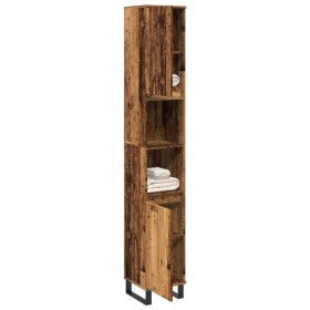 Armario de baño madera de ingeniería envejecida 30x30x190 cm de , Tocadores de baño - Ref: Foro24-857202, Precio: 103,94 €, D...