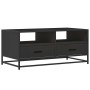 Mesa de centro madera de ingeniería y metal negro 100x50x45 cm de , Mesas de centro - Ref: Foro24-848784, Precio: 102,17 €, D...