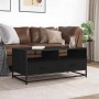 Mesa de centro madera de ingeniería y metal negro 100x50x45 cm de , Mesas de centro - Ref: Foro24-848784, Precio: 102,17 €, D...